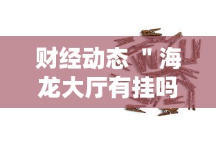 财经动态 ＂海龙大厅有挂吗”其实确实有挂